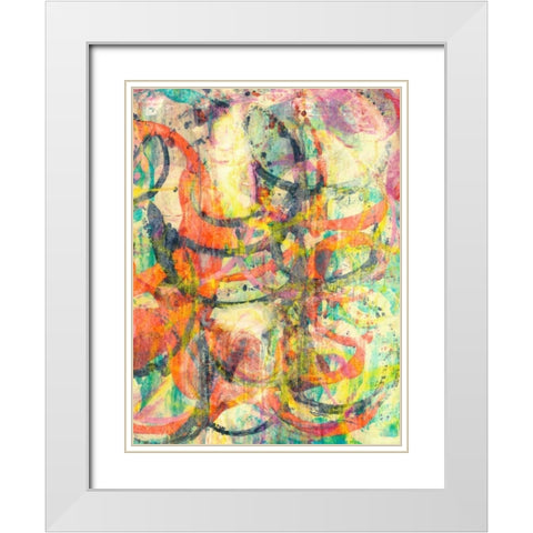 Spectacular II White Modern Wood Framed Art Print with Double Matting by Fuchs, Jodi