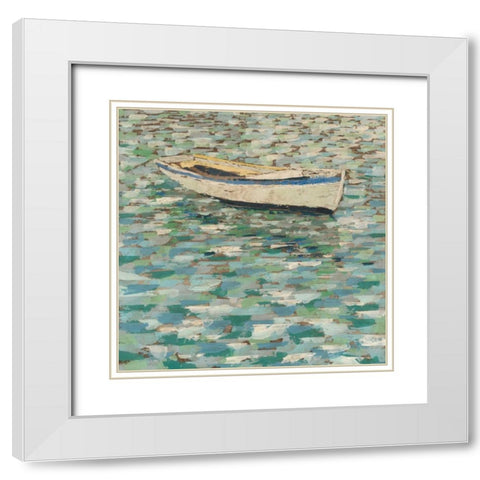 On the Pond I White Modern Wood Framed Art Print with Double Matting by Meagher, Megan