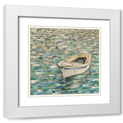 On the Pond II White Modern Wood Framed Art Print with Double Matting by Meagher, Megan