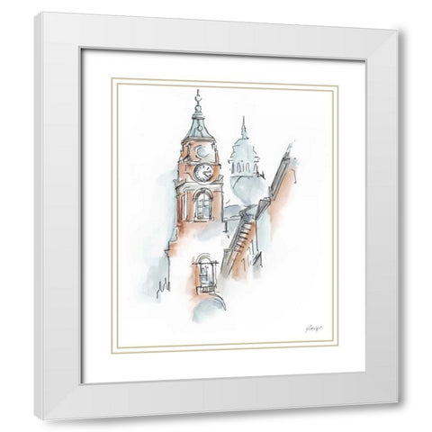 European Watercolor Sketches I White Modern Wood Framed Art Print with Double Matting by Harper, Ethan