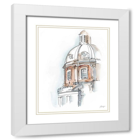 European Watercolor Sketches III White Modern Wood Framed Art Print with Double Matting by Harper, Ethan