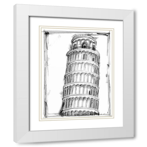 Graphic Architectural Study II White Modern Wood Framed Art Print with Double Matting by Harper, Ethan