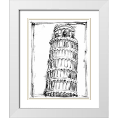 Graphic Architectural Study II White Modern Wood Framed Art Print with Double Matting by Harper, Ethan