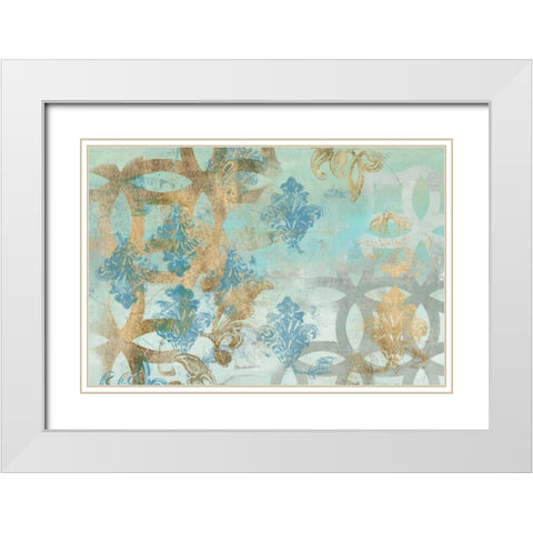 Pattern Construct I White Modern Wood Framed Art Print with Double Matting by Goldberger, Jennifer
