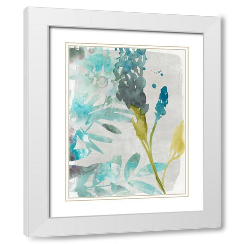 Flower Layers I White Modern Wood Framed Art Print with Double Matting by Goldberger, Jennifer