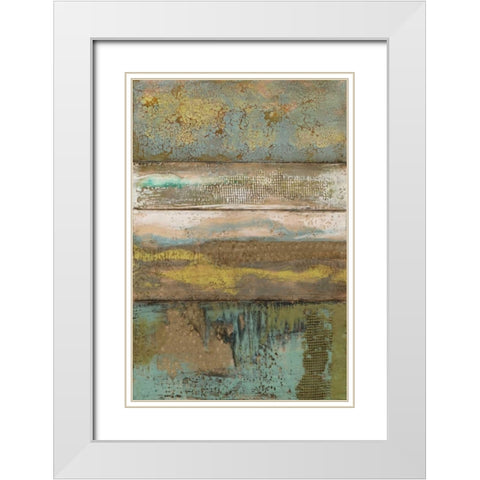 Segmented Textures II White Modern Wood Framed Art Print with Double Matting by Goldberger, Jennifer