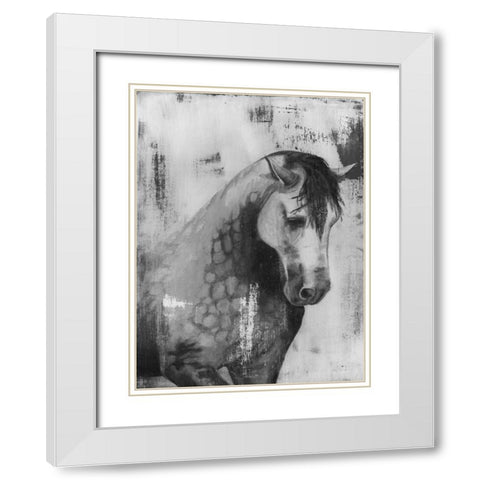 Dappled Grey II White Modern Wood Framed Art Print with Double Matting by McCavitt, Naomi