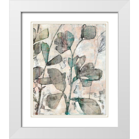 Negative Space Floral II White Modern Wood Framed Art Print with Double Matting by Goldberger, Jennifer