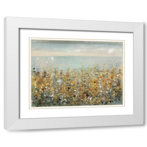 Blossoms by the Sea I White Modern Wood Framed Art Print with Double Matting by OToole, Tim