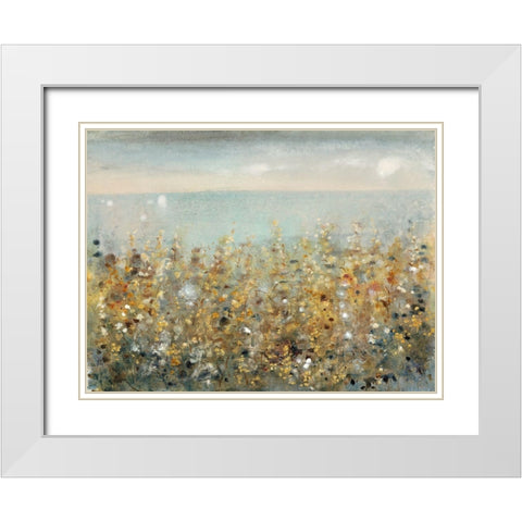 Blossoms by the Sea I White Modern Wood Framed Art Print with Double Matting by OToole, Tim