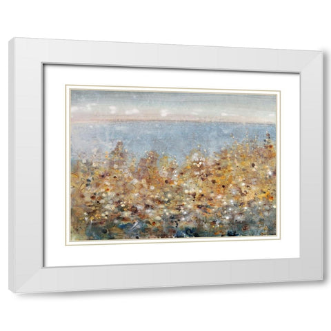 Blossoms by the Sea II White Modern Wood Framed Art Print with Double Matting by OToole, Tim