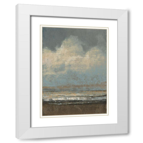 Low Tide II White Modern Wood Framed Art Print with Double Matting by OToole, Tim