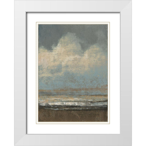 Low Tide II White Modern Wood Framed Art Print with Double Matting by OToole, Tim