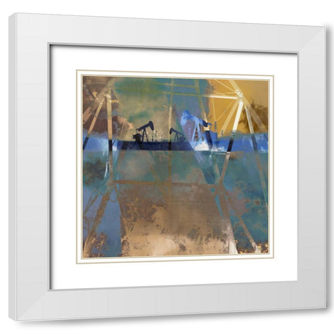 Oil Rig Abstraction I White Modern Wood Framed Art Print with Double Matting by Jasper, Sisa