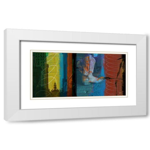 Boot Collage White Modern Wood Framed Art Print with Double Matting by Jasper, Sisa