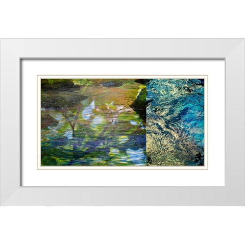 River Mod Panel II White Modern Wood Framed Art Print with Double Matting by Jasper, Sisa