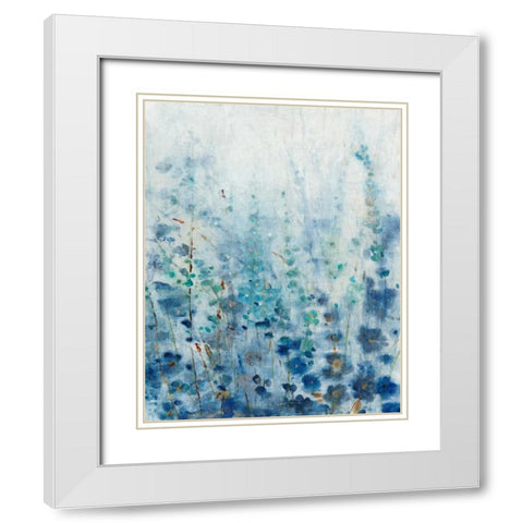 Misty Blooms I White Modern Wood Framed Art Print with Double Matting by OToole, Tim