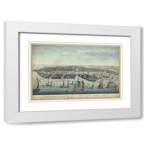 Birds Eye View of Venice White Modern Wood Framed Art Print with Double Matting by Williamsburg