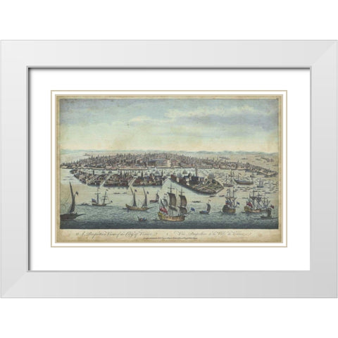 Birds Eye View of Venice White Modern Wood Framed Art Print with Double Matting by Williamsburg