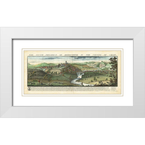 Bucks View - Bridgnorth White Modern Wood Framed Art Print with Double Matting by Buck, Nathaniel