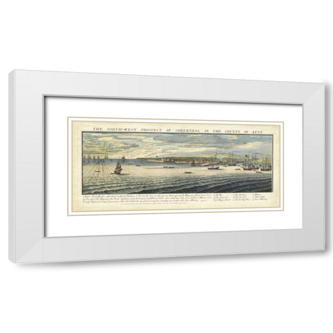 Bucks View - Sheerness in Kent White Modern Wood Framed Art Print with Double Matting by Buck, Nathaniel