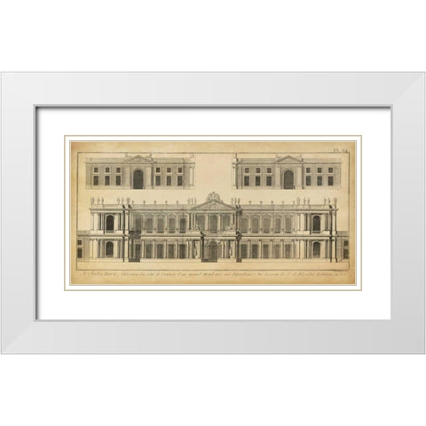 Elevation du Grand Hotel White Modern Wood Framed Art Print with Double Matting by Diderot, Denis