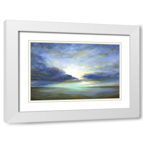 Sky Light White Modern Wood Framed Art Print with Double Matting by Finch, Sheila