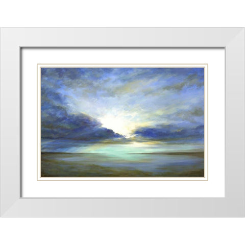 Sky Light White Modern Wood Framed Art Print with Double Matting by Finch, Sheila