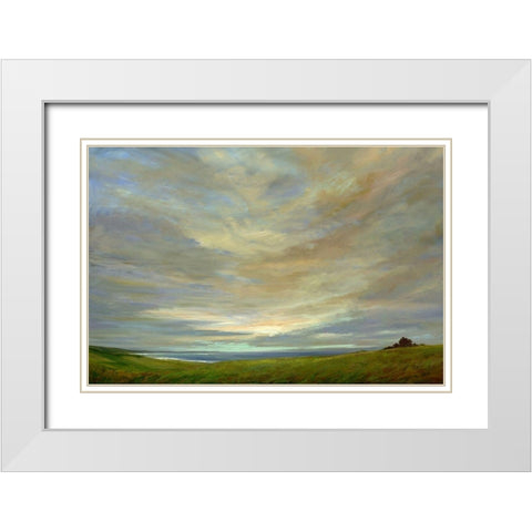 Coastal Sky White Modern Wood Framed Art Print with Double Matting by Finch, Shiela