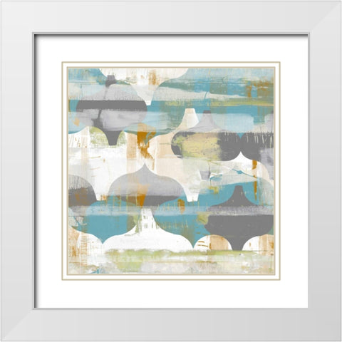 Arabesque Abstract II White Modern Wood Framed Art Print with Double Matting by Goldberger, Jennifer