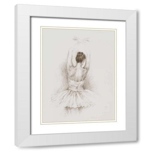 Dance Study II White Modern Wood Framed Art Print with Double Matting by Harper, Ethan