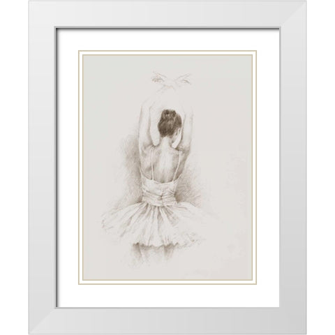 Dance Study II White Modern Wood Framed Art Print with Double Matting by Harper, Ethan