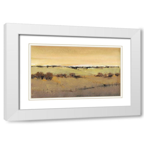 Golden Pasture I White Modern Wood Framed Art Print with Double Matting by OToole, Tim