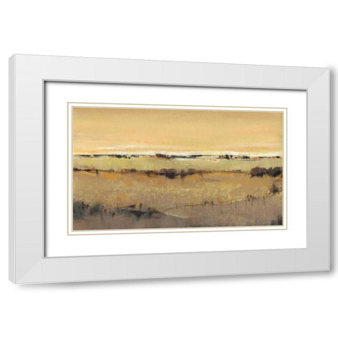 Golden Pasture II White Modern Wood Framed Art Print with Double Matting by OToole, Tim