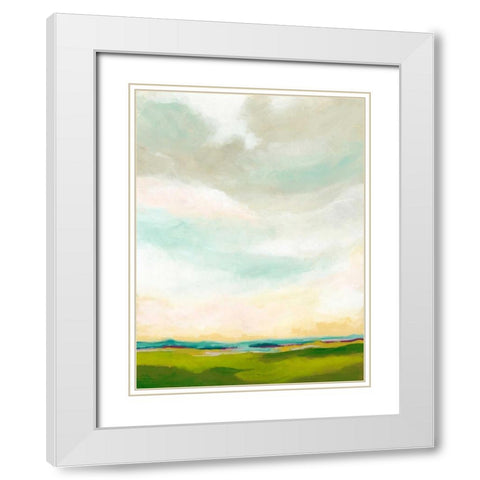 Bright Vista I White Modern Wood Framed Art Print with Double Matting by Vess, June Erica