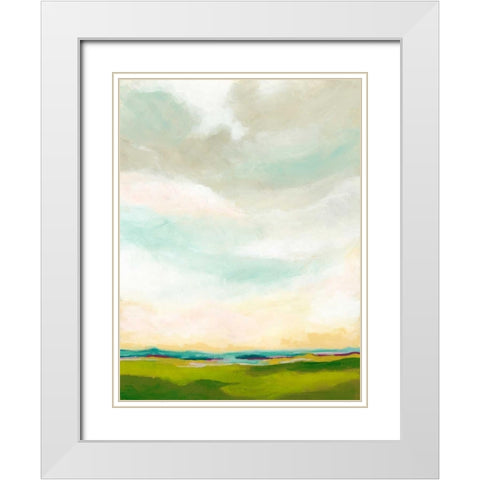 Bright Vista I White Modern Wood Framed Art Print with Double Matting by Vess, June Erica
