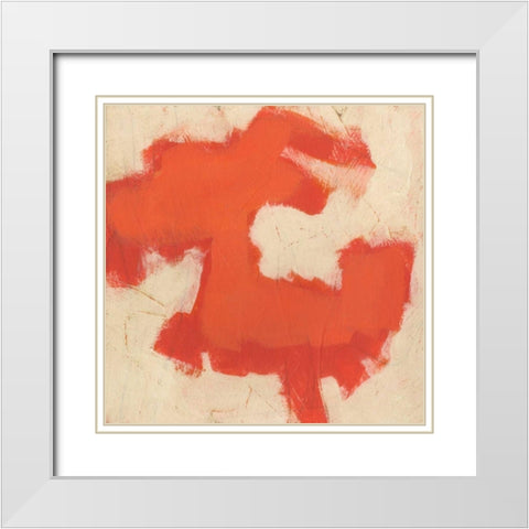 Gestural I White Modern Wood Framed Art Print with Double Matting by Vess, June Erica