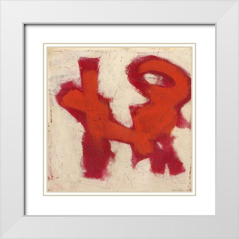 Gestural IX White Modern Wood Framed Art Print with Double Matting by Vess, June Erica