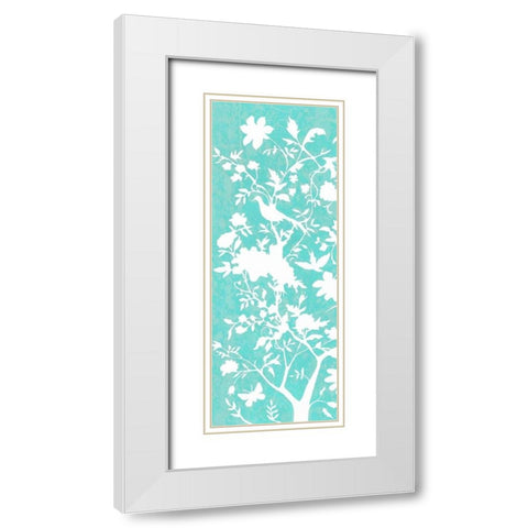 Graphic Chinoiserie I White Modern Wood Framed Art Print with Double Matting by McCavitt, Naomi