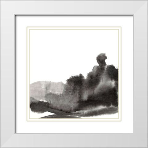 Ancient Landscape I White Modern Wood Framed Art Print with Double Matting by Maleki, Ferdos