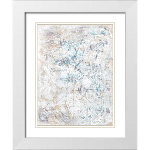 Dendrite I White Modern Wood Framed Art Print with Double Matting by Stramel, RenTe W.