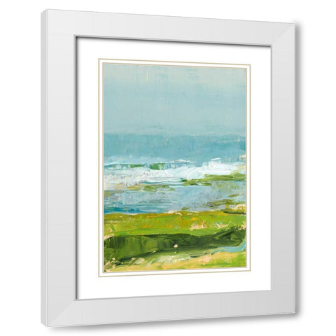 Coastal Overlook II White Modern Wood Framed Art Print with Double Matting by Harper, Ethan