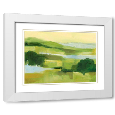 Emerald Wetlands II White Modern Wood Framed Art Print with Double Matting by Harper, Ethan