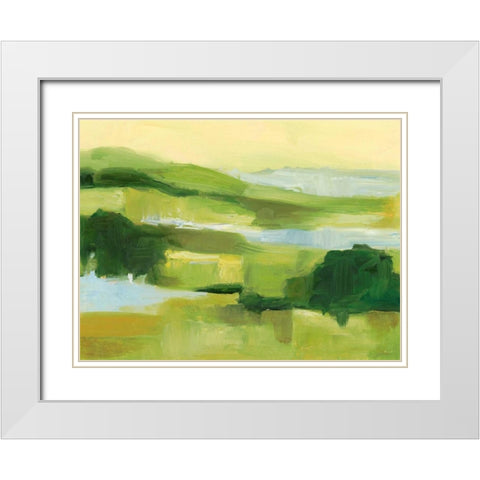 Emerald Wetlands II White Modern Wood Framed Art Print with Double Matting by Harper, Ethan