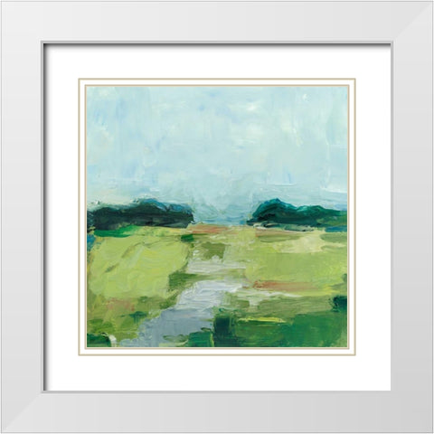 Rural Path I White Modern Wood Framed Art Print with Double Matting by Harper, Ethan