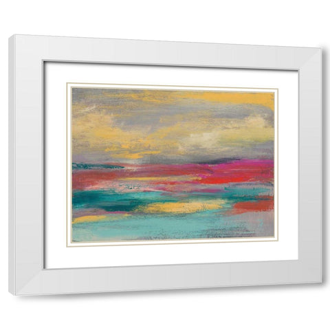 Sunset Study I White Modern Wood Framed Art Print with Double Matting by Goldberger, Jennifer