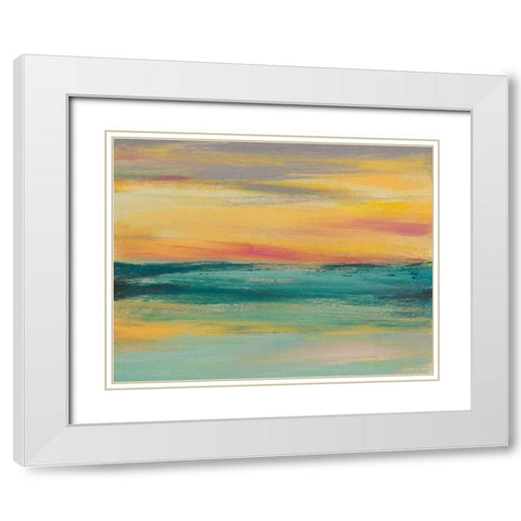 Sunset Study III White Modern Wood Framed Art Print with Double Matting by Goldberger, Jennifer