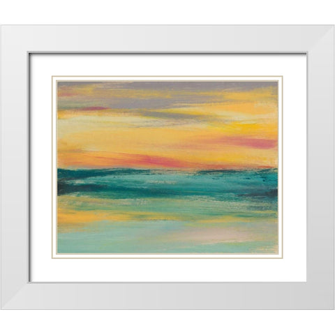 Sunset Study III White Modern Wood Framed Art Print with Double Matting by Goldberger, Jennifer