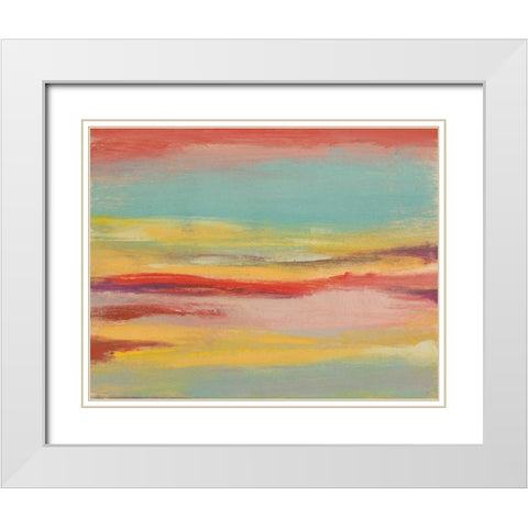 Sunset Study V White Modern Wood Framed Art Print with Double Matting by Goldberger, Jennifer