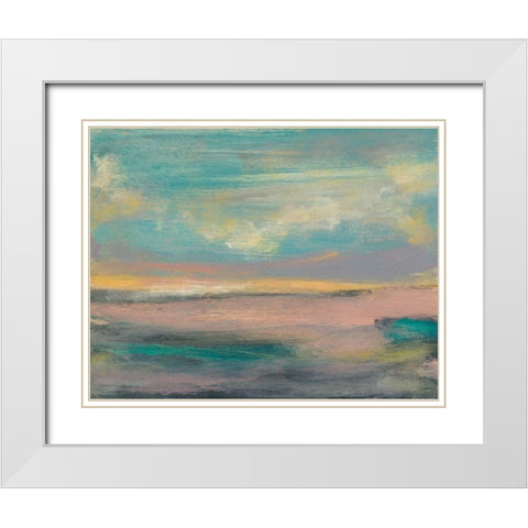 Sunset Study VI White Modern Wood Framed Art Print with Double Matting by Goldberger, Jennifer